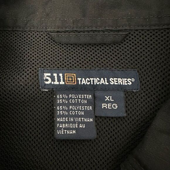 5.11 Tactical Series Men’s Black‎ Longsleeve Button Down workwear casual TOP XL - Picture 5 of 8
